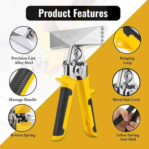Features of Workhorse Hand Seamer For Sheet Metal, 6 Inch Jaw Bender Pliers With Comfort Grip and TyreGrip handle
