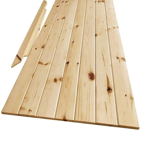 Unfinished Solid Pine Core Interior Barn Door Slab DIY Kit 84 In By 18 In Pre Drilled For Hardware Beaded Or Smooth Finish
