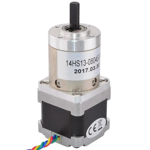 High Precision NEMA 14 Stepper Motor With Integrated Planetary Gearbox 19.19 To 1 Ratio for CNC, robotics, and 3D printers.