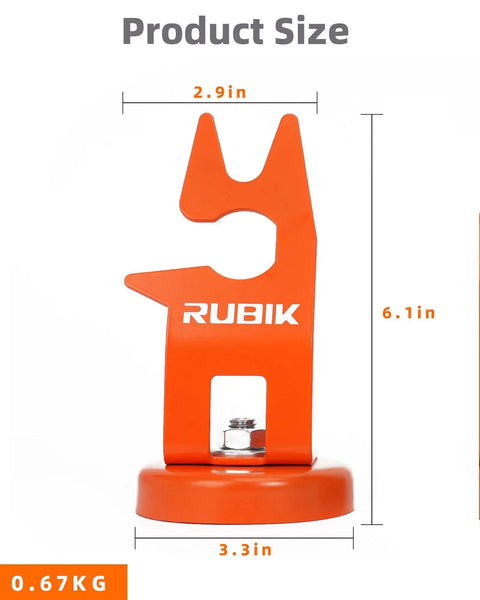 Magnetic TIG Welding Torch Holder Keeps Your Torch Secure On Any Work Surface With A Strong Magnet And Durable Build For Pro Grade Welding On The Jobsite By RUBIK, size 6.1x3.3x2.9 inches, weight 0.67 kg.