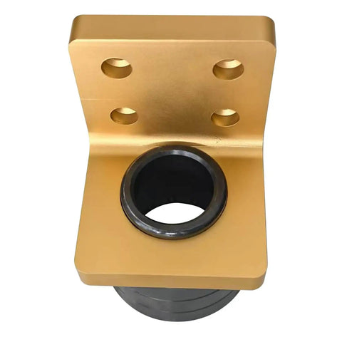 Front view of Lock Seat Bearing Roller Tightening Fixture For HSK63F Tool Holders with heavy duty cast iron body and aluminum base.