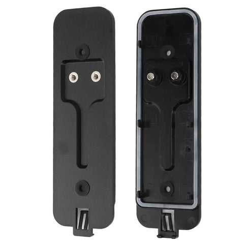 Black Video Doorbell Back Plate Replacement Part With Hooks, Easy Install Back Plate Kit, shown in lightweight durable plastic