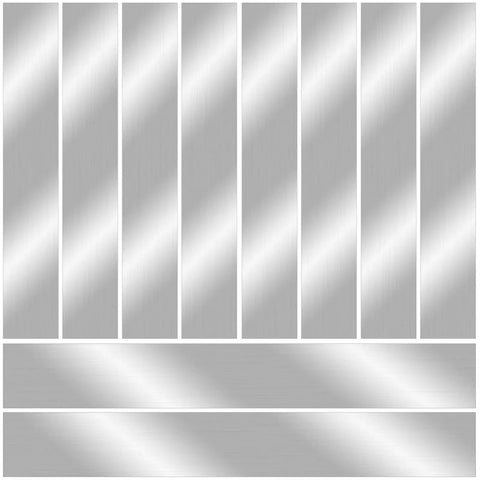10 Pcs 304 Stainless Steel Strips 12 Inch By 2 Inch By 0.02 Inch Thick Brushed Go-To Gap Filler Shim Stock For Kitchen Gap Filling DIY Craft Making Bendable Cuttable Corrosion Resistant Sheet Metal Shim For Cabinets Siding And Projects