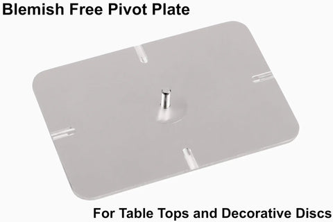 Blemish Free Pivot Plate For Circle Cutting No Center Hole Required, rectangular metal plate for tabletops and disc cutting.