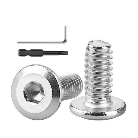 30Pcs M5 x 12mm Flat Head Hex Socket Cap Screws Set 304 Stainless Steel Fully Threaded Bolts With Hex Key And Screwdriver Bit