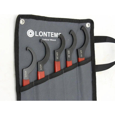 Five Piece High Speed Steel Wrench Set For Precision Workholding Fixtures With Beefy ER16 ER25 ER32 ER40 Wrenches in case