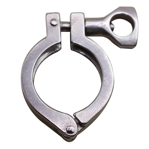 Stainless steel 304 single-pin tri-clamp with wing nut for 1.5 in ferrule