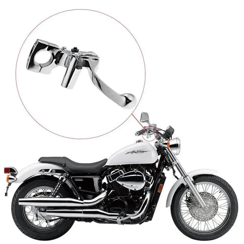 1-Inch Chrome Brake Master Cylinder And Clutch Set For Honda Shadow VTX1800 Kawasaki Vulcan Yamaha Road Star Suzuki, shown on bike