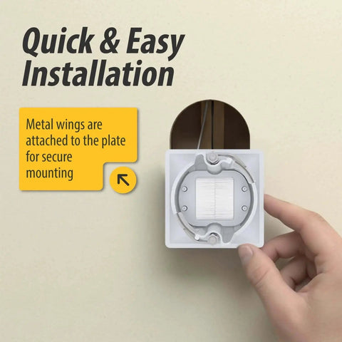 One And Three Quarters Inch Hole Saw Wall Plate With Brushes For In Wall Cable Management being installed in wall