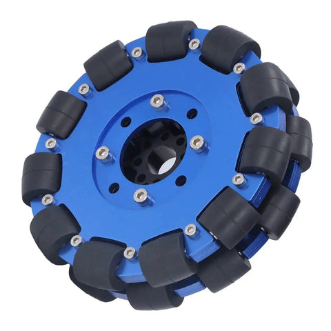 5 Inch Omni Wheel With Aluminum Alloy Hub For DIY Robots, 127mm Metal Roller Wheel Designed For Omnidirectional Movement