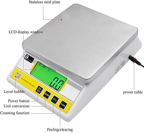 Digital Precision Lab Scale Ten Kilogram 0.1 Gram With 13 Unit Conversions For Quick Weighing And Counting On A Tabletop Electronic Balance A True Workhorse For Research And Industrial Use