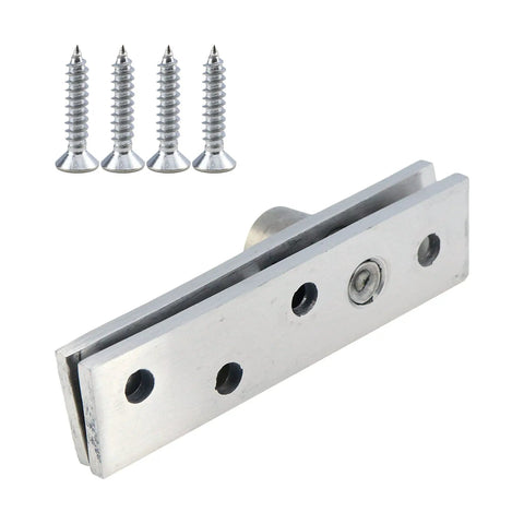 Hidden Door Pivot Hinges Set Stainless Steel 270 Degree Rotation, 2 Pack With Screws Included, shown with four screws