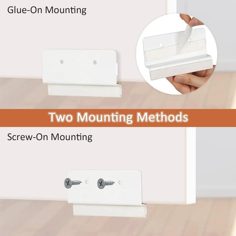 Hands Free Cabinet Foot Pull For Trash Cans And Doors Universal Mounting Kit with glue and screw options, white finish