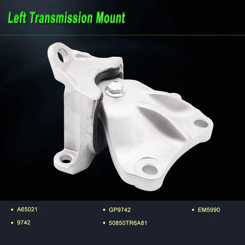 Engine Motor Mount Set For Honda Civic 2012 2013 2014 2015 1.8L Front Motor Mount And Rear Torque Strut Mount Plus Center Transmission Mount 3 Piece Replacement Kit For Smoother Ride And Reduced Vibration, left transmission mount