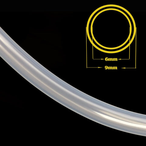 Eastrans clear silicone tubing, 1/4 in ID x 3/8 in OD, food-grade, high-temp, 5 ft length