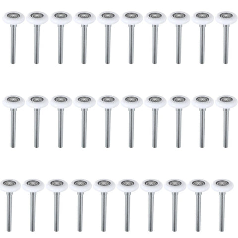 30 Pack 1.8 Inch Garage Door Rollers With 4.7 Inch Stem Ultra Quiet Nylon Replacement Wheel For Garages Barns And Warehouses Smooth Glide Durable Build Easy Install Perfect Fit For Old Or Worn Tracks