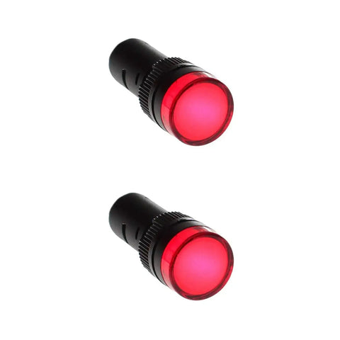 Energy Saving LED Indicator Light 110V AC DC 20mA Red Panel Mount, 16mm mounting hole, visible in industrial machinery setup.
