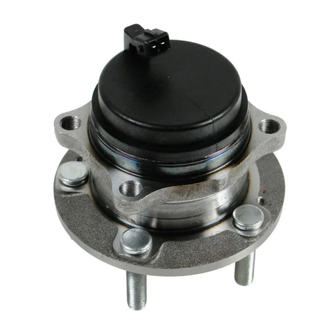 Beefy Rear Wheel Bearing And Hub Assembly For Hyundai Santa Fe 2007 Through 2020 FWD front view with 5 studs and ABS sensor