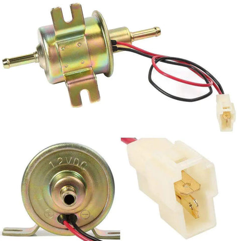 12V Electric Fuel Pump Transfer Kit Low Pressure Universal For Gas And Diesel Vehicles Boats 2.5 To 4 Psi With 8mm Inlet And Outlet And Anti Backflow Beefy Suction Built For Cars Trucks And Marine Use