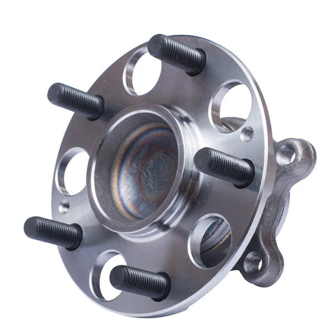 Front view of Rear Wheel Bearing And Hub Assembly For Honda Civic 2006 2011 Dx Lx Si Ex Gx And Acura CSX 2006 2011 OEM Grade 5 Lug With ABS Bolt In Replacement For A Smooth Quiet Ride