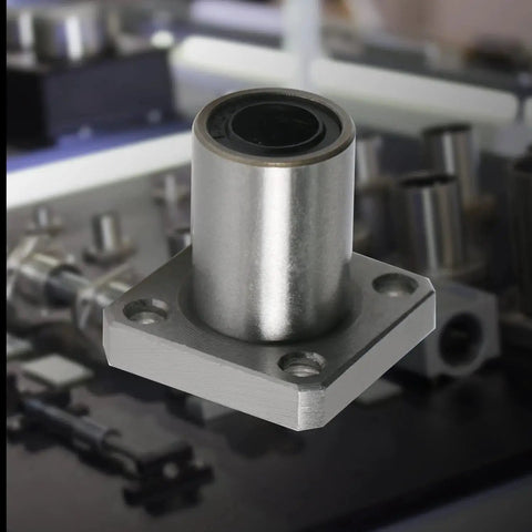 Beefy LMK10UU Square Flange Linear Ball Bearing 10mm ID, 19mm OD, 29mm Length for CNC Machines and 3D Printers