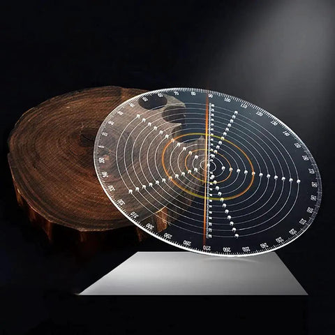 8 Inch Round Center Finder Compass Drawing Maker For Woodworking Lathe Tools Circle Tool Centering Jig With Centering Pin Easy Quick Centering And Circle Drafting In Woodturning Projects Durable 0.2 Inch Thick Compact Design.