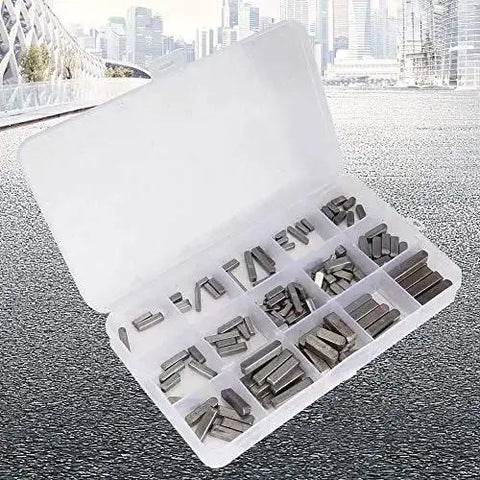 Feather Key Set 140 Pcs Round Ended Square Parallel Keys Kit With 3, 4, 5, 6 Mm Sizes For Power Tools And Machinery Pro Grade