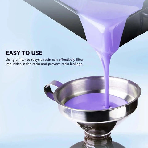 Stainless Steel Resin Funnel With Filter Cup For MSLA DLP LCD 3D Printers Aids Resin Recycling And Filters Out Foreign Resin Chunks