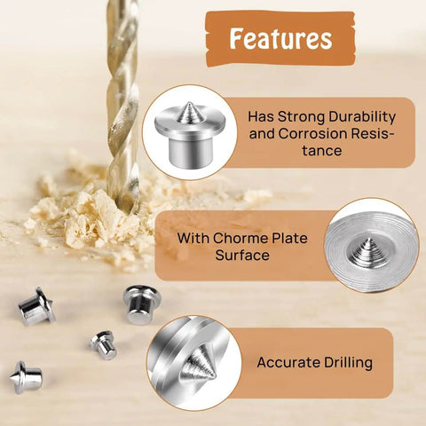 Pro Grade Woodworking Dowel Pin Set With 24 Centering Pins In 6 8 10 12 Mm And 75 Dowel Pins In 6 8 10 Mm for drilling features
