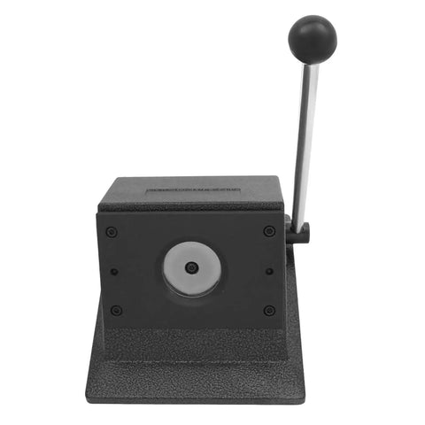 Heavy Duty Pro Round Hole Punch Die Cutter 48.5mm for badge making, front view, showing steel alloy body and handle.