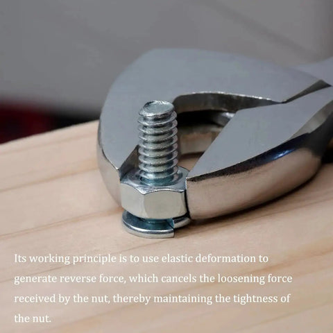 14 Pack 304 Stainless Steel Split Lock Washers For 22mm Inner Diameter being used under bolt and nut to dampen vibration