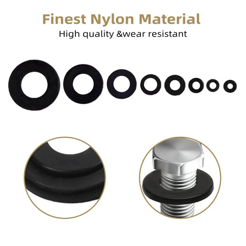 Nylon Flat Washer Kit 510 Pcs Assortment Set For Electrical Connections In Home And Commercial Appliances Including M2 M2.5 M3 M4 M5 M6 M8 M10 Sizes For Quick DIY Repairs And Hardware Projects