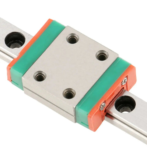 Close-up of Miniature Linear Rail And Slider Set 7mm Wide With 70mm Travel High Precision Linear Motion Guide for small projects