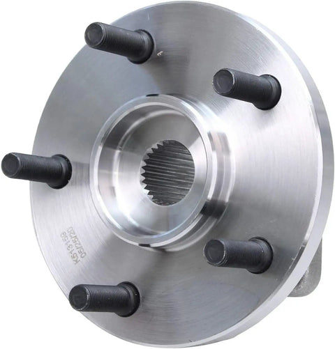 Close-up view of a front wheel bearing hub from AWD Front 4Pc CV Axles Kit For Jeep Grand Cherokee 1999 2004 With Selec Trac