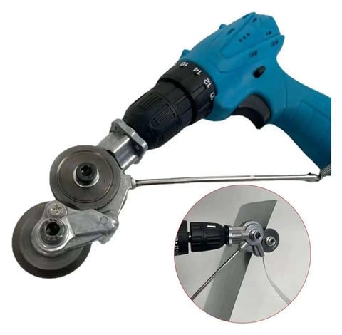 Pro Grade Heavy Duty Drill Plate Cutter Kit With Metal Nibbler Attachment And Adapter, Double Headed Sheet Metal Cutter For Electric Drills
