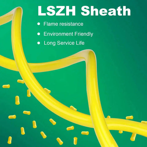 Five Pack One Meter Fiber Optic Patch Cords SC APC To LC UPC Simplex Single Mode OS2 G652D 9/125 Micron 1310nm And 1550nm LSZH sheath