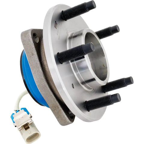 Front view of Wheel Hub Assembly with Pre-Pressed Bearing and Integrated ABS Speed Sensor - Single Front Replacement for Century 3.1L V6 FWD