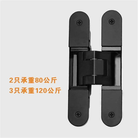 Invisible Hidden Door Hinge for Wooden Doors Stealthy Cross Hinge With Flat Opening Secret Door Solution black hinge