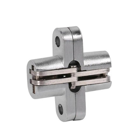Hidden Hinge Zinc Alloy Invisible Folding Door Cross Hinge With 180 Degree Opening, heavy-duty stainless steel buffer damping.