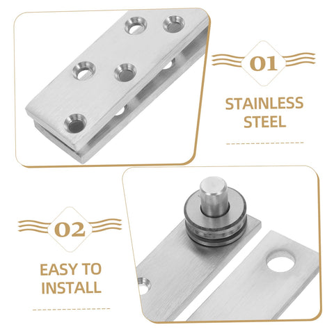 Hidden Door Pivot Hinges For Bookcases And Cabinets Heavy Duty Stainless Steel System with smooth rotation parts shown