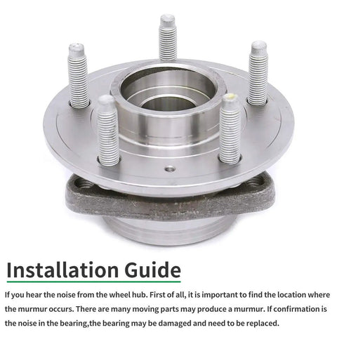 Front view of Front Wheel Hub Bearing Assembly 513276 Replacement For 2007-2009 Chevy Equinox, 2008-2010 Saturn Vue, 2007-2009 Suzuki XL-7 With ABS Front Axle, 5 Lug, No-Fuss Install, Includes BR930663 HA590262 with installation guide.