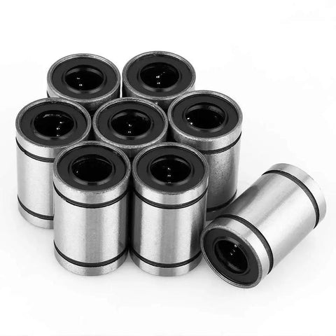 Pack Of 8 LM10UU Linear Ball Bearings 10mm Inner Diameter For 3D Printers CNC Machines And DIY Projects, 19x29mm Outer Size, Low Noise Premium Steel Bearings For Smooth Motion And Long Life