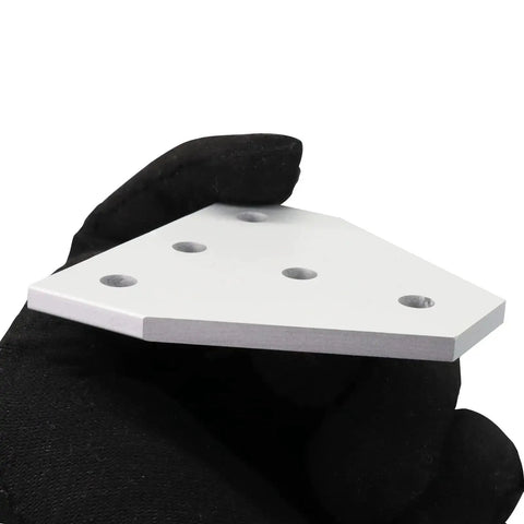 Close-up of a 1010 aluminum corner bracket from 10 Series 1010 Aluminum Extrusion Corner Bracket Kit for modular frame builds.