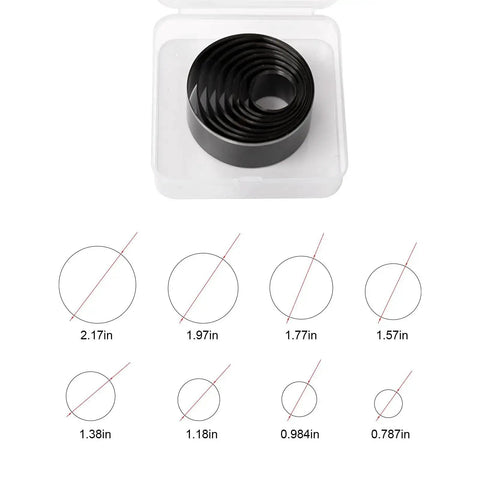 Circle Leather Punch Tool Set For DIY Crafts With Eight Hole Dies In 20 25 30 35 40 45 50 55mm Includes Durable Alloy Steel Punches