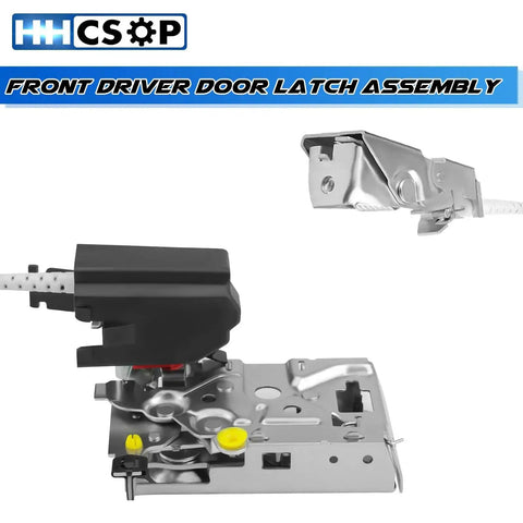 Ford Front Left Driver Side Door Lock Latch Assembly Replacement With Cable Rod Kit For 1992 1993 1994 1995 1996 1997 F150 F250 F350 Bronco