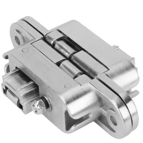 Two Pack 180 Degree Concealed Cross Door Hinges Alloy Invisible Hinge For Gate Cabinet Cupboard Furniture Hardware Set