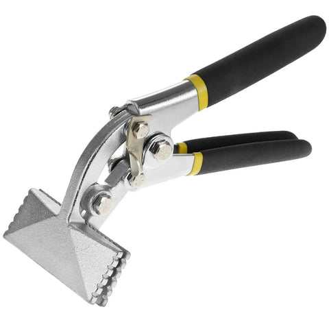 3 Inch Hand Seamer Sheet Metal Tool with Offset Design, black handle, used for bending, stitching, flattening metal sheets in roofing and HVAC