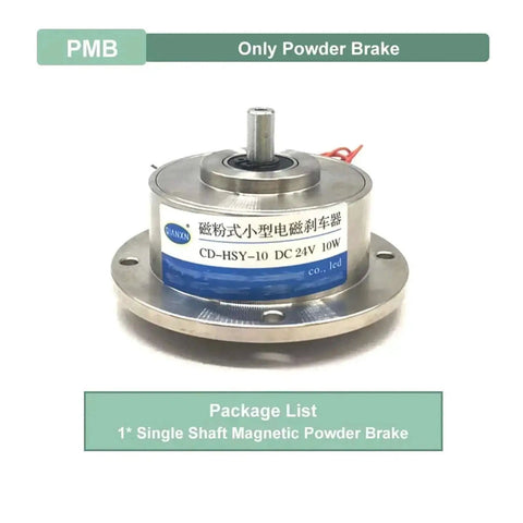 Heavy Duty Micro Magnetic Powder Brake Clutch for Industrial Motors 1800 RPM, Torque 0.5 to 10 Nm, Load 0.05 to 1 Kg, front view