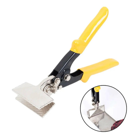 Compact Sheet Metal Bending Pliers Seamer Tongs Tool With Carbon Steel Construction and PVC Soft Grip
