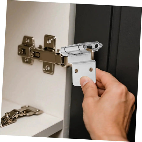 8 Pack Heavy Duty Self Closing Inset Cabinet Hinges installation example on kitchen cabinet